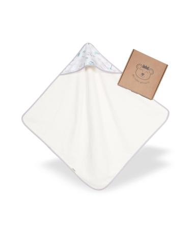 Kolibri Baby towel with hood |75 x 75 cm |100% cotton |Oeko Tex 100 |Clinic supplier No. 1 |Unisex i gift for birth I Floral I