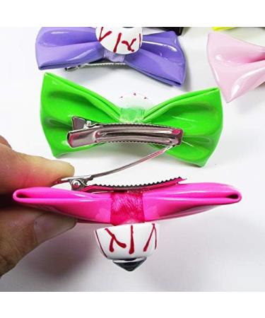 Hair Clips 2 pieces of punk eye hairpins bow hairpins Halloween hair accessories hairpins Blue Hair Clips (Size : Rose Red) - Buy Online on GoSupps.com