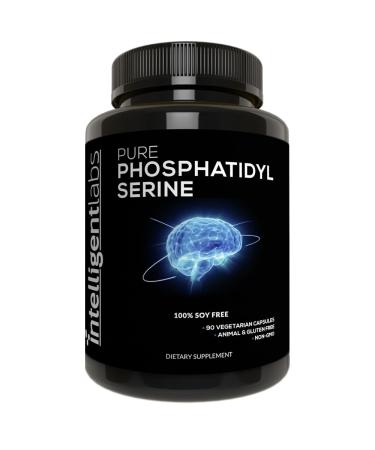 Intelligent Labs Phosphatidylserine Supplement 100mg | 90 High Strength Phosphatidylserine Capsules | 100% Soy and Allergen Free | Pure Phosphatidylserine from Sunflower Lecithin
