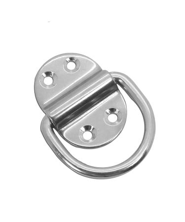Folding eye eye plate with folding D-ring stainless steel V4A deck plate lashing eye bracket deck eye eye plate