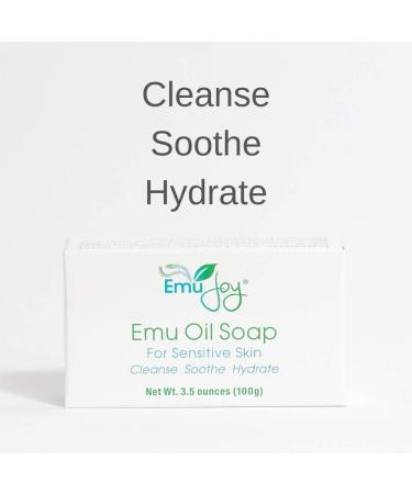 Emu Oil Soap for Sensitive Skin - Gentle Cleanser for Eczema, Psoriasis, Dermatitis & More - Buy Online on GoSupps.com
