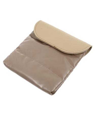 Healifty 1pc Storage Bag Travel Toiletry Bag Large Capacity Makeup Bag Sanitary Napkin Storage Bag Mini Coin Purse Mini Cosmetic Bag Organizer Bags for Travel Menstrual Pad Pouch Change Bag Beige 13X13X2CM