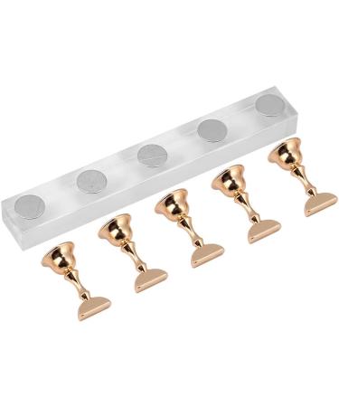 Nail Tips Stand Holders False Nail Display Stand Holder Set Nail Art Practice Holder Gold Magnetic Nail Showing Shelf - Buy Online on GoSupps.com