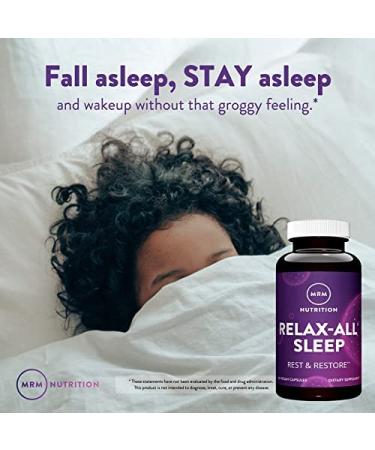 MRM Relax-All Sleep - 60 Vegan Capsules for Stress Relief & Better Sleep - Buy Online on GoSupps.com