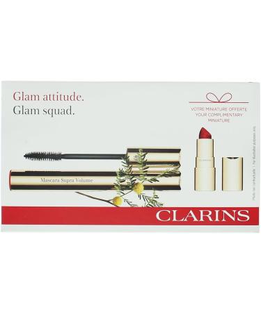 Clarins Glam Squad Gift Set: Supra Volume Mascara 8ml & Mini Joli Rouge - Buy Online on GoSupps.com