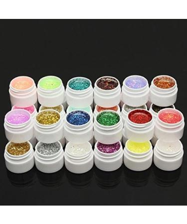 Kingduo 1 Pot of 36 Colours Glitter UV Gel Builder for Nail Art Polish-14 - Buy Online on GoSupps.com