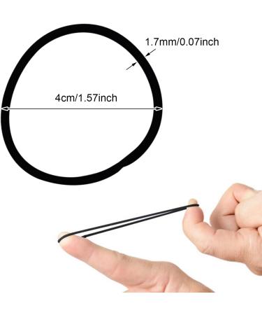 100pcs Black Elastic Hair Bands Small Elastic Hair Bobbles For Women 2mm Thin Hair Tie for Kids Soft Hair Bands withou Metal Elastic Ponytail Holder Gentle Elastics Hair Ties - Buy Online on GoSupps.com