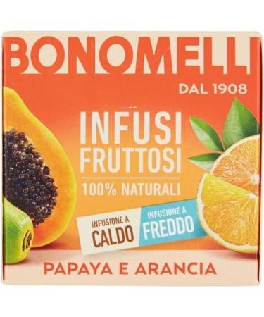  Italian Gourmet E.R. Bonomelli 100% Natural Fruit Infusion Papaya and Orange (Pack of 12) + Italian Gourmet Polpa 400g - Buy Online on GoSupps.com