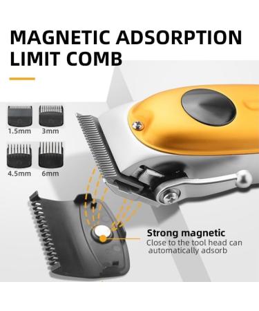 Professional Hair Clippers for Men - LCD Display Cordless Trimmer & Baldheaded T Blade Haircut - Buy Online on GoSupps.com