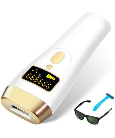 IPL Laser Permanent Hair Removal Device for Women and Men, Painless Best Hair Remover Whole Body Facial Armpits Back Legs Arms Face Bikini Line, 999,999 Flashes, Corded at-Home