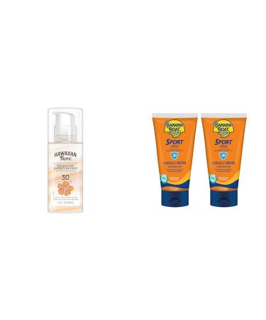 Hawaiian Tropic and Banana Boat Sunscreen Lotions SPF 30 Travel Size Twin Pack