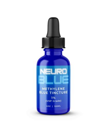 Neuro Blue 1% Methylene Blue Tincture 4oz (120ml) USP (Pharmaceutical) Grade Made in The USA