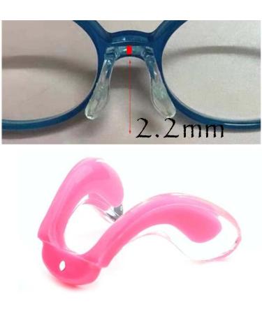 Celika Replacement Nose Padding Accessories for Kids - 2 Pink Silicone Plug-in & Screw-in U-Shaped Glasses Cushions - Buy Online on GoSupps.com