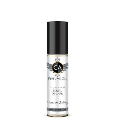 CA Perfume Impression of Soleil De Capri For Women & Men Replica Fragrance Body Oil Dupes Alcohol-Free Essential Aromatherapy Sample Travel Size Concentrated Long Lasting Roll-On 0.3 Fl Oz/10ml