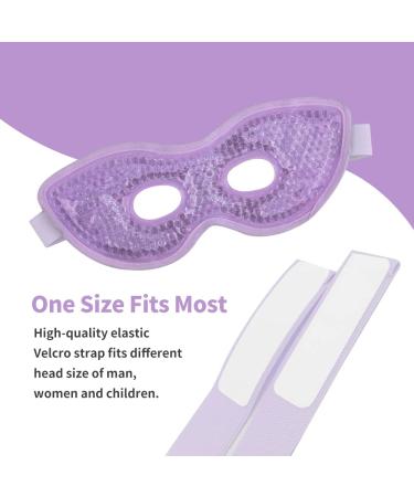 NEWGO Gel Eye Mask Reusable Cooling Eye Mask with Eye Holes - Hot Cold Eye Compress for Puffy Eyes, Migraine, Stress Relief - Purple - Buy Online on GoSupps.com