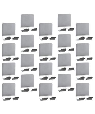 Homsfou 40 pth strong sticky hook razor holder wall clothes rack hooks for shower razors pitcher tap hooks tone of stainless steel clothing hooks aluminum alloy wall hooks no track