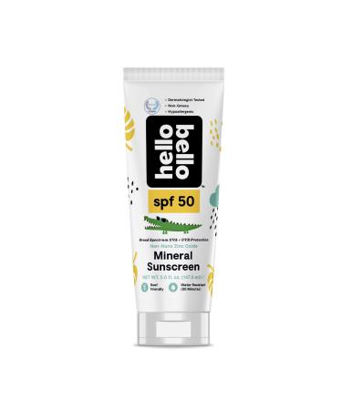 2 PACK - Hello Bello Mineral SPF 50 Sunscreen Lotion - Broad Spectrum UVA/UVB Protection for Babies and Kids - Water Resistant, Reef Friendly - 5 FL Oz - Buy Online on GoSupps.com