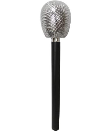 Rubies Awesome 80's Fashion Party Glitter Faux Microphone Costume Accessory, 9",Silver