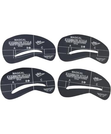Outanaya 24pcs 6 Sets Eyebrow Grooming Stencil Eyebrows Shape Eyebrow Stencil Template Tool Auxiliary Unibrow - Buy Online on GoSupps.com