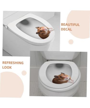 LIFKICH Adhesive Toilet Sticker 3D Toilet Sticker Bathroom Wall Stickers PVC 3D Toilet Seat Mouse Toilet Sticker Toilet Decal - Buy Online on GoSupps.com