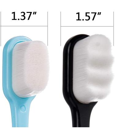 DI QIU REN Extra Soft Toothbrush for Sensitive Gums - 10000 Soft Floss Bristles for Gentle Cleaning | Manual Toothbrush - Blue & Pink - Ideal for Gum Care - Buy Online on GoSupps.com