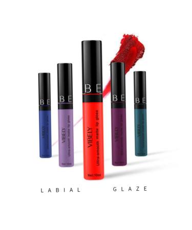 Vibely Matte Liquid Lipstick Set - Waterproof High Pigmented Lip Gloss Gift for Women & Girls - Velvety Yellow Makeup - Buy Online on GoSupps.com