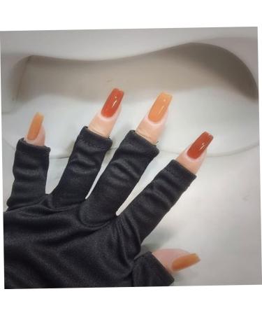 Anti-UV Gloves UV Shield Gloves UV Protection Gloves Gel Manicure Gloves Sun Cream UV Shield Protection Fingerless Gloves for Gel Nail Lamp 1 Pair Black - Buy Online on GoSupps.com
