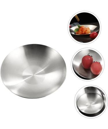Zerodeko Condiment Plate Cold Dish Sauce Plates Metal Plate Prep Dishes for Camping Cutlery Pinch Bowls Dip Cups Kids Cutlery Relish Plate Sushi Soy Stainless Steel 304 Seasoning Plate Mini 10X10X2CM Silver - Buy Online on GoSupps.com