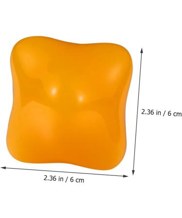 Healeved 4-Piece Handball Massage Set - Silicone Lacrosse Balls for Deep Tissue Therapy & Finger Training - Fitness & Yoga - Natural Rubber & Wooden Balls - 6x6cm Yellow - Buy Online on GoSupps.com