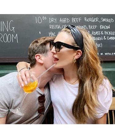 Manshui 3 Pcs PU Leather Cross Knotted Headbands - Top Knot Hair Accessory for Girls and Women - Mothers Daughters Gifts - PU Leather Combo - Buy Online on GoSupps.com