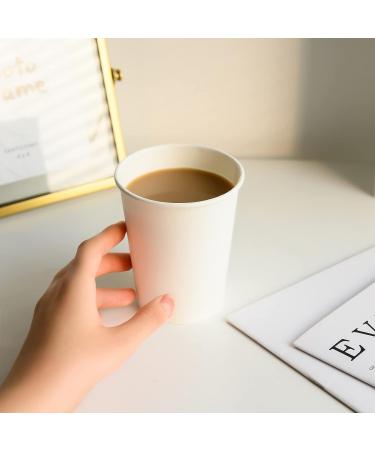 RACETOP 12 oz Disposable Paper Coffee Cups - 100 Pack, White Hot Coffee Paper Cups - Thickened Paper, 100 Count - Buy Online on GoSupps.com