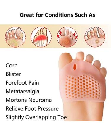 Metatarsal Pads Silicone - 6 Foot Cushions for Metatarsalgia & Morton's Neuroma Relief | Comfortable Heel Pillows for Pain Relief - Buy Now - Buy Online on GoSupps.com