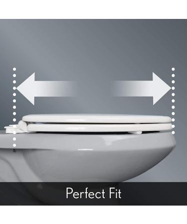 Bemis 19170NSLA 000 Alesio Toilet Seat with Brushed Nickel Hinges will Slow Close  Never Loosen and Provide the Perfect Fit  ELONGATED  High Density Enameled Wood  White 1 Pack Elongated Brushed Nickel Hinge White - Buy Online on GoSupps.com