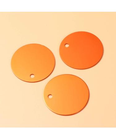 Milists 25-Piece Aluminum Alloy Blank Tags for Pets | Round Dog ID Tags with Hole | DIY Dog Accessories (Orange 5cm/1.4in) - Buy Online on GoSupps.com