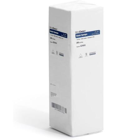 MediChoice 16-Ply Non-Sterile Gauze Sponge 4x4 Inch - Bulk Pack of 200 for Medical Use - Buy Online on GoSupps.com