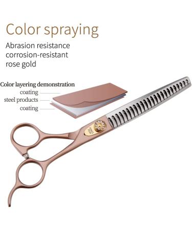 Fenice Peak 7 Professional Dog Grooming Scissors Set - Rose Gold 440C Stainless Steel - 4pcs Combo Set for Pet Grooming Services - Dogs and Cats - 7 - Buy Online on GoSupps.com