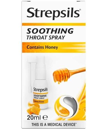 Strepsils Soothing Sore Throat Spray Contains Honey Sore Throat and Cough (Pack of 2 x 20ml) - Buy Online on GoSupps.com