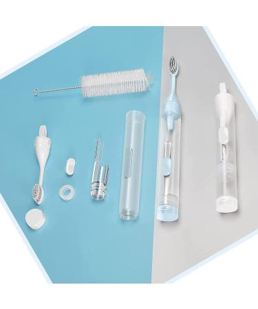 Buy Foldable Travel Toothbrush Portable Soft Bristle with Toothpaste Dispenser & Replacement Head - Ideal for Camping School & Business Trips (Blue) - Buy Online on GoSupps.com