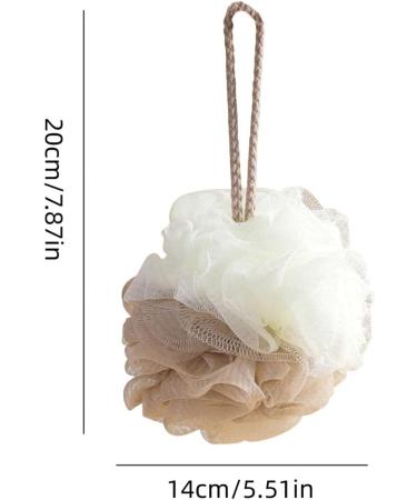 Gralara Body Puff Bath Sponge - Portable Khaki Shower Ball for Ultimate Bath Experience | Buy Internationally - Buy Online on GoSupps.com