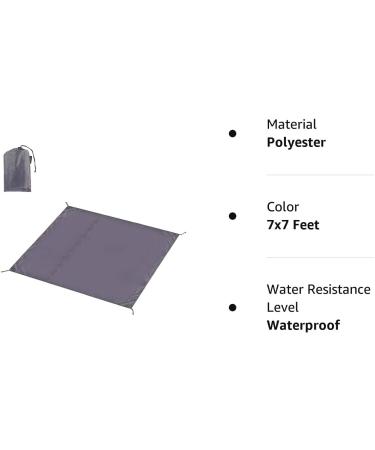 CAMPMOON Waterproof Camping Tarp 7x7 Feet - Oxford 4-in-1 Tent Footprint for Backpacking and Outdoor Activities - Buy Online on GoSupps.com