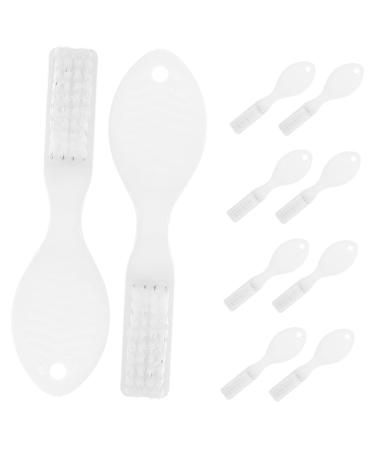 Fomiyes 10 st prison toothbrush. Wear -resistant prison toothbrush cleaning brush toothbrush prison manual toothbrush portable toothbrush white plastic accessories travel mini