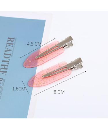 JeoPoom 9 Pcs No Bend Hair Clips | Transparent Pink Hairpin Set for Crease-Free Styling | Makeup Seamless Clamps for Women and Girls - Buy Online on GoSupps.com