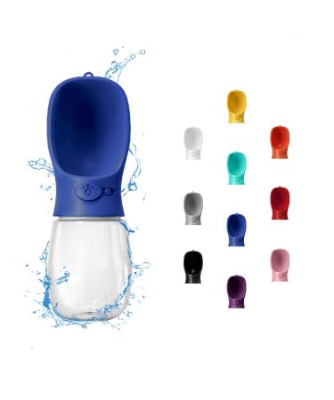 WePet Portable Dog Water Bottle with Food Container, 12 OZ, 19 OZ, Leak Proof Puppy Water Dispenser with Drinking Feeder for Pets Outdoor Walking, Hiking, Travel, Food Grade Plastic 12 oz #01 Navy Blue - Buy Online on GoSupps.com