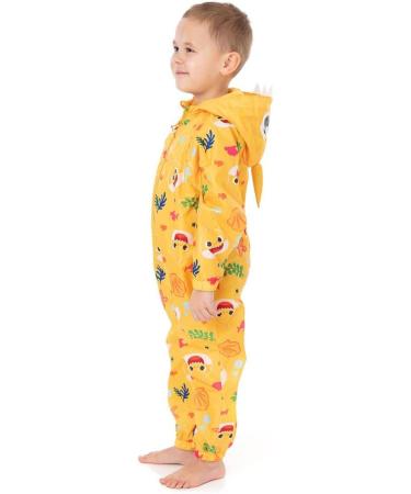 Baby Shark Kids Puddle Suit - Yellow All In One Rain Coat | Shark Family Song Print | Long Sleeve Walking Jacket for Boys & Girls 2-3 Years - Buy Online on GoSupps.com