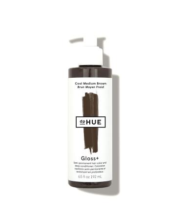 dpHUE Gloss+ - Cool Medium Brown  7.8 fl oz - Color-Boosting Semi-Permanent Hair Dye & Deep Conditioner - Enhance & Deepen Natural or Color-Treated Hair - Gluten Free  Vegan