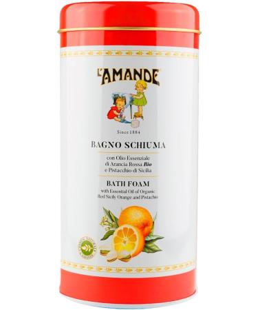  L'Amande L'AMANDE - Bubble bath for men and women in a box with organic red orange and pistachio essential oil delicate body cleansing and moisturising gel natural foam bath 500 ml - Buy Online on GoSupps.com