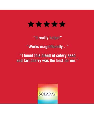 Solaray Tart Cherry Celery Seed 620 mg - 60 Vegan Capsules for Joint & Immune Support - Buy Online on GoSupps.com