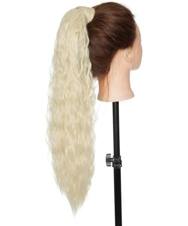 20 Inch Bleach Blonde Corn Wave Ponytail Clip-in Hair Extension for Women - Buy Online on GoSupps.com
