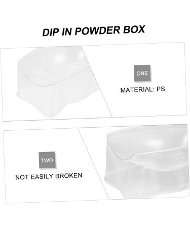 FRCOLOR Thehomeuse Powder Box for Dipping Nails Starter Set 12 Pieces Recycling System for Nail Powder Nail Tip Shape Guides Manicure Nail Art Tool Container for Nail Dipping Powder 5X4X2.5CMx2pcs White x 2 pieces - Buy Online on GoSupps.com