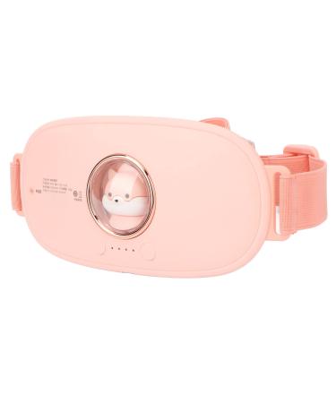 Heated Uterine Belt 4 Levels Heating Compress Heated Waist Belt Reduce Pain During Menstruation (Pink)